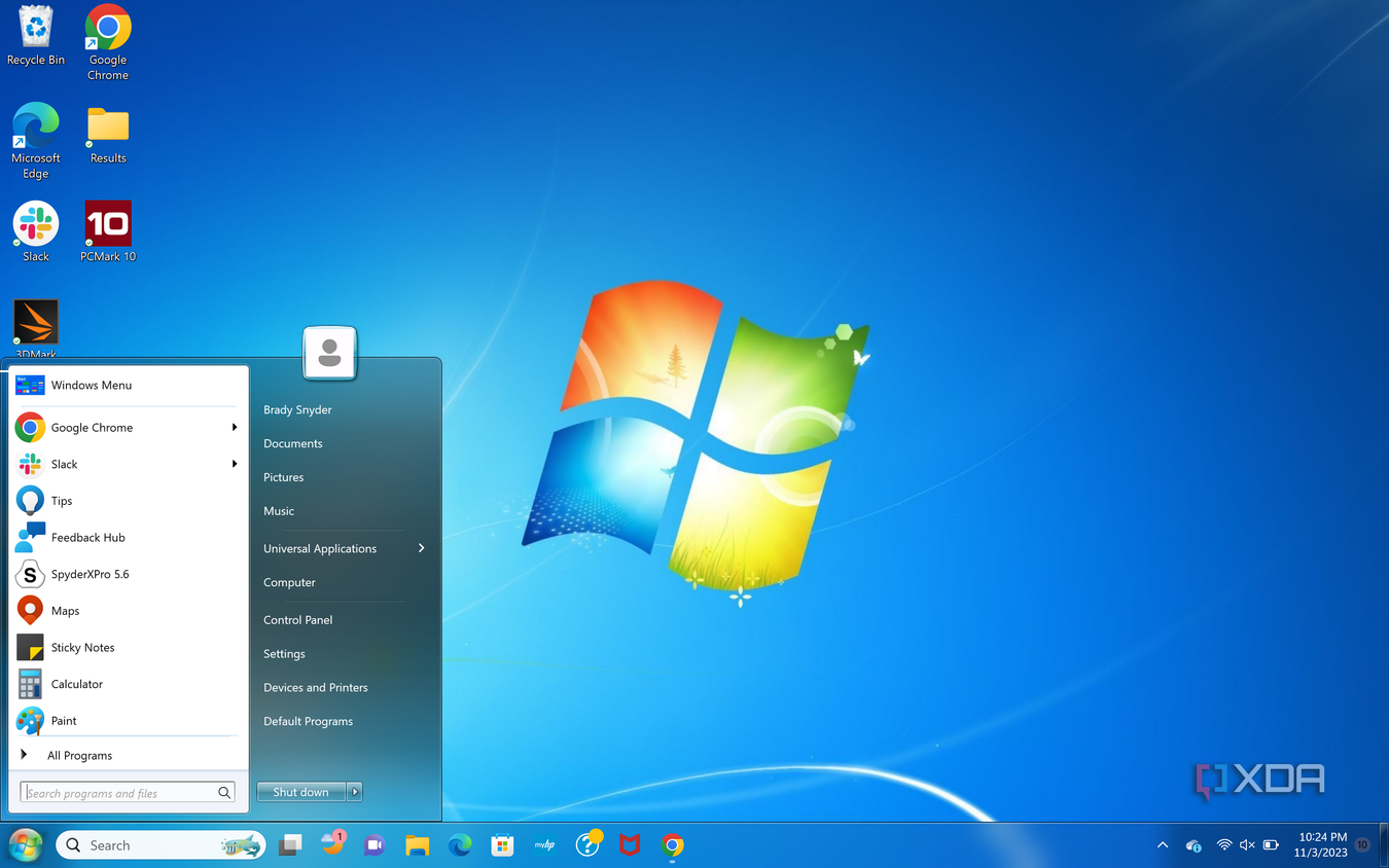The full Windows 7 experience on Windows 11.