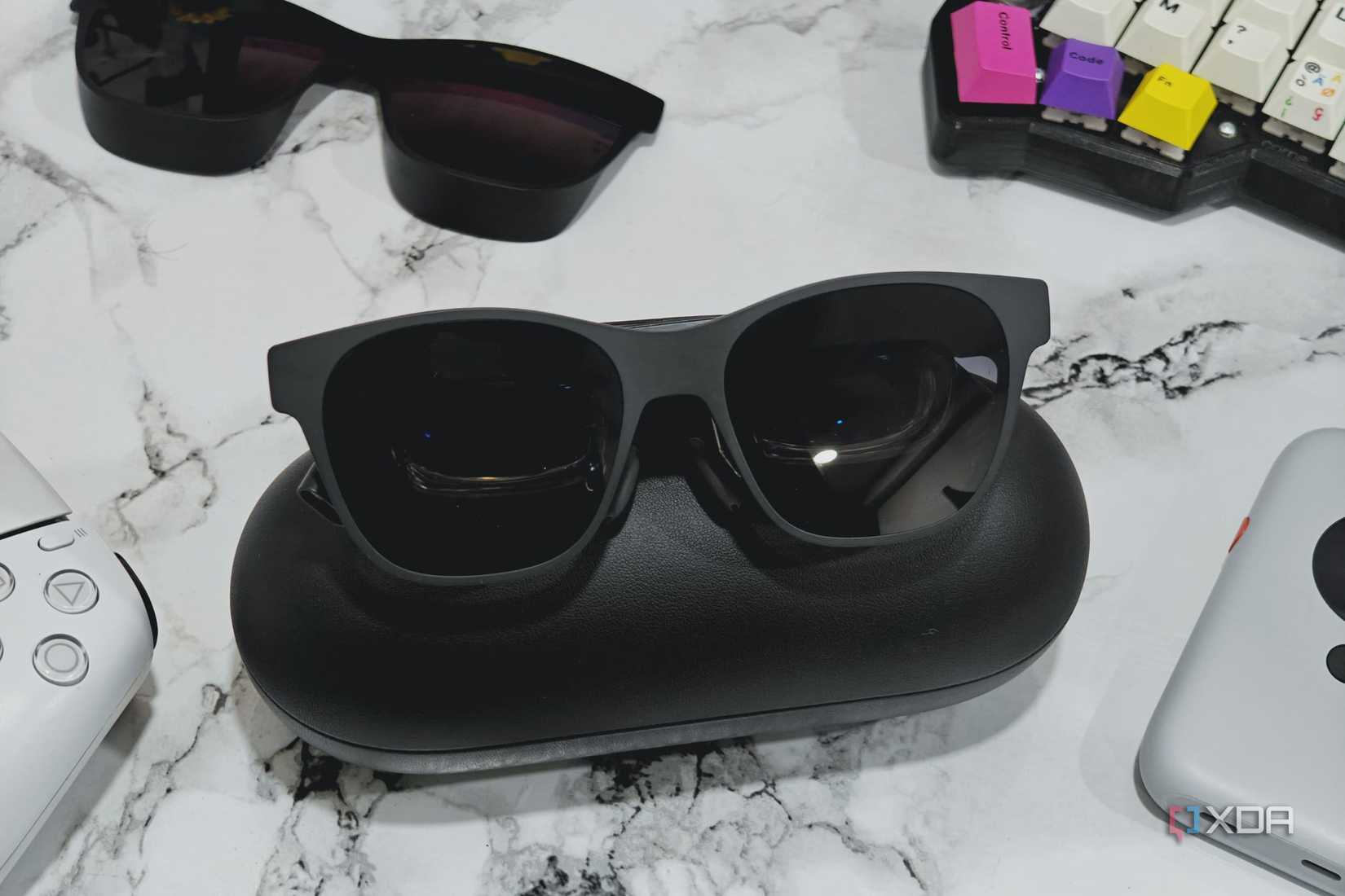 An image showing the XREAL Air 2 glasses on a table.