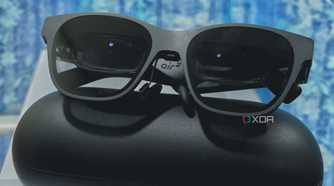 An image showing the XREAL Air 2 AR glasses that's kept on its carrying case.