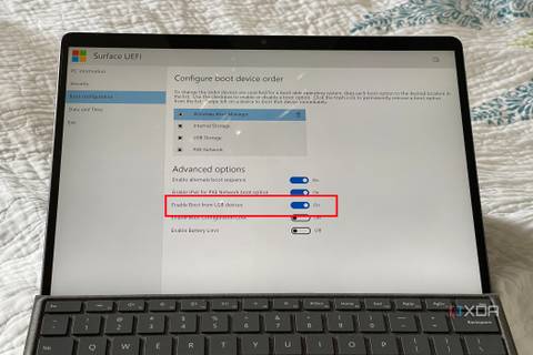 A phot of the USB boot option in Windows 11 BIOS