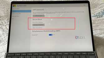 A photo of the Secure boot option in Windows 11 BIOS