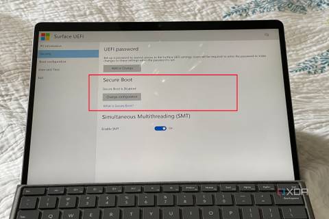 A photo of the Secure boot option in Windows 11 BIOS