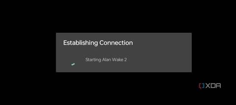 A screenshot showing Alan Wake 2 launching on the Moonlight app.