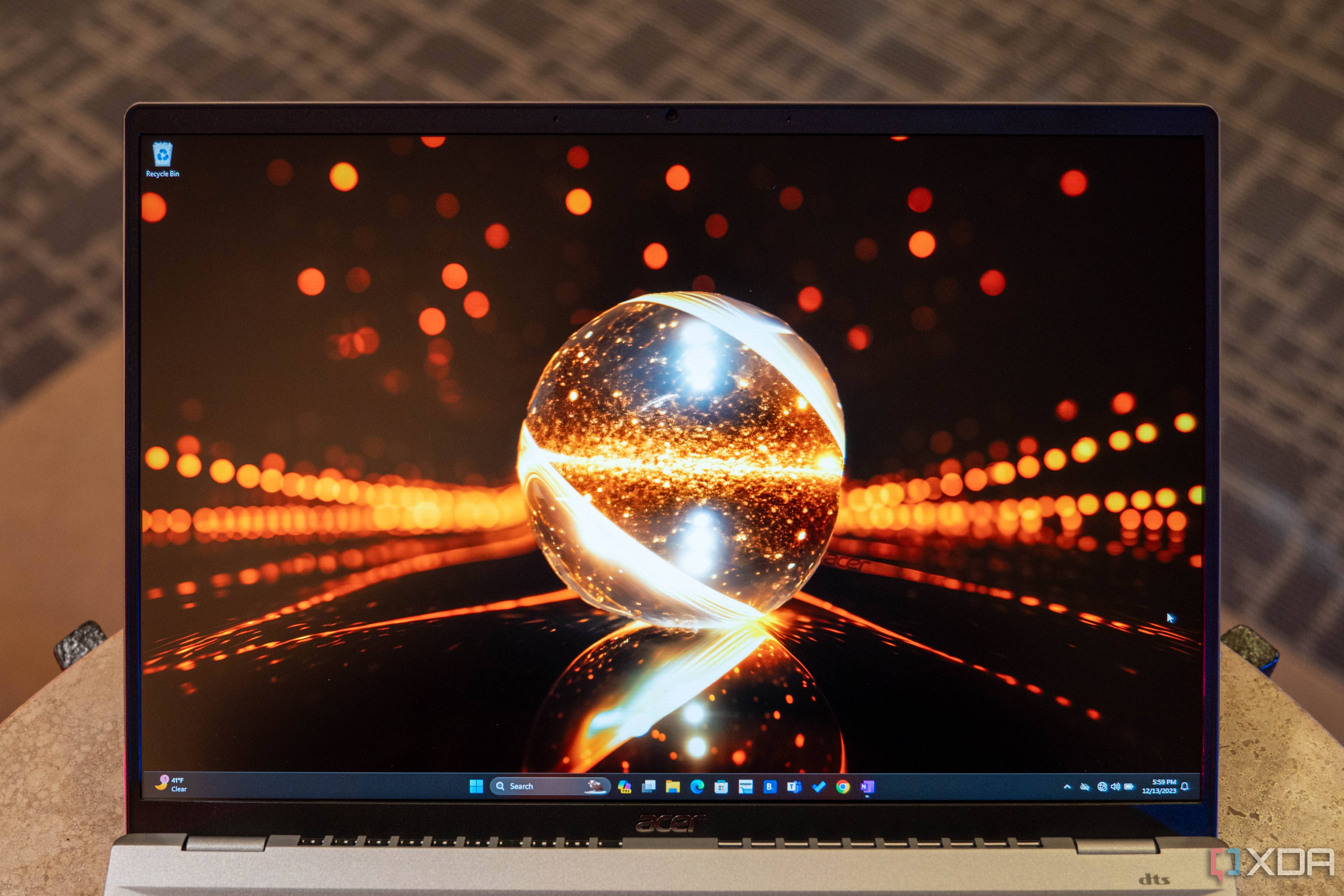 Close up of laptop screen