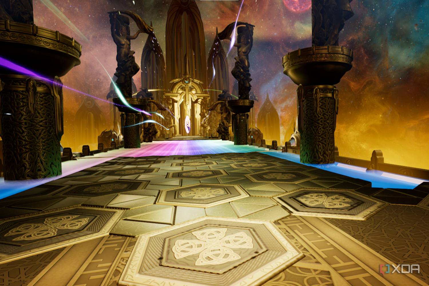 A screenshot of Asgard's Wrath running on the Meta Quest 2