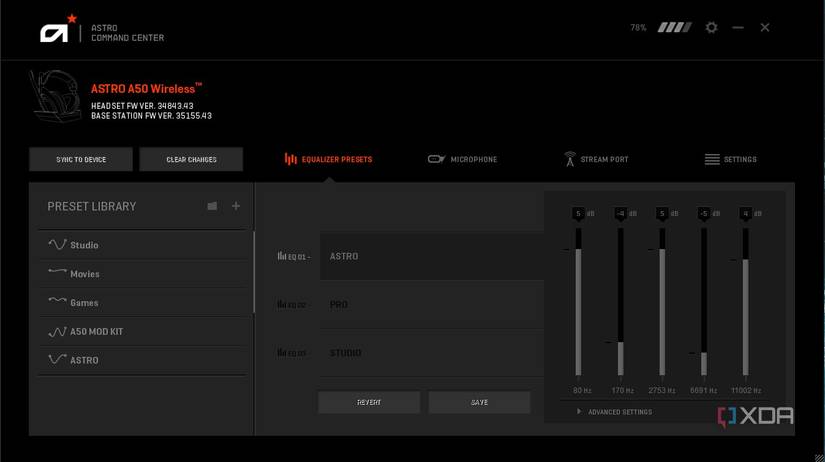 Astro Command Best Settings For Astro A40 Tr Xbox One Eq Settings