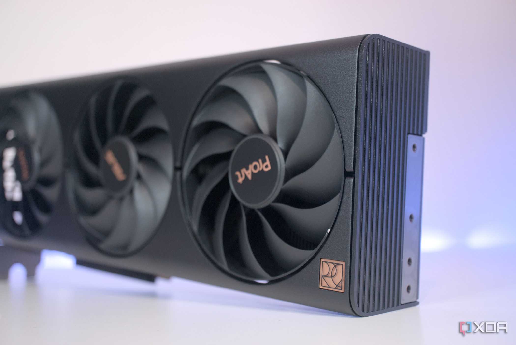 Front angled view of the Asus ProArt GeForce RTX 4060 Ti