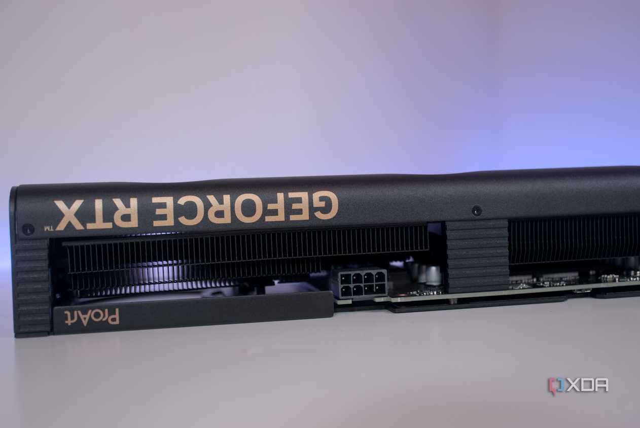 Side of the Asus ProArt GeForce RTX 4060 Ti