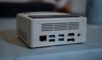 Ayaneo Mini Retro PC with Ethernet ports, USB ports, DisplayPort, HDMI, and power connector all showing