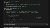 Bard Gemini giving code for creating a Basic API handler in Flask