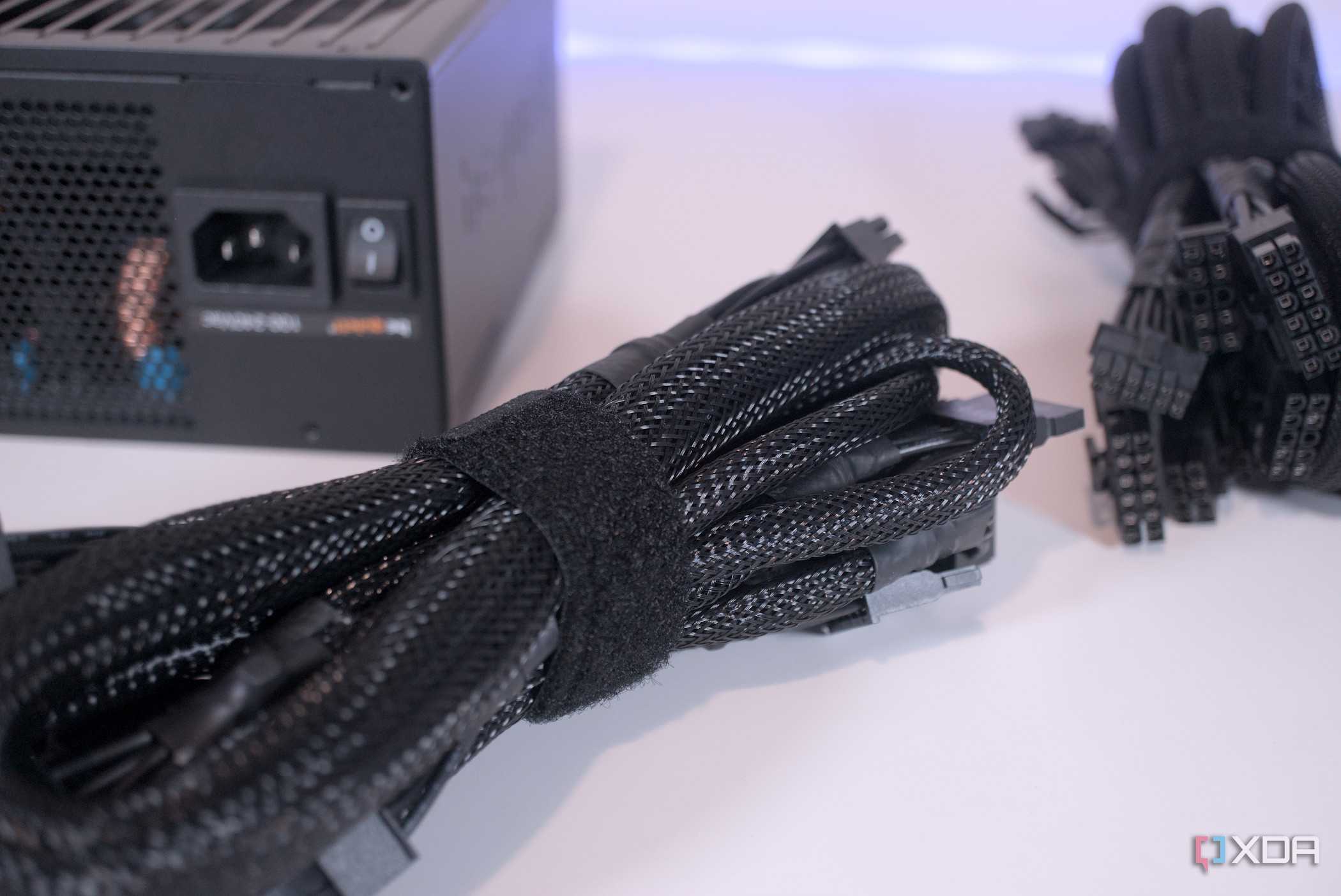 Close up of the be quiet! Straight Power 12 cables