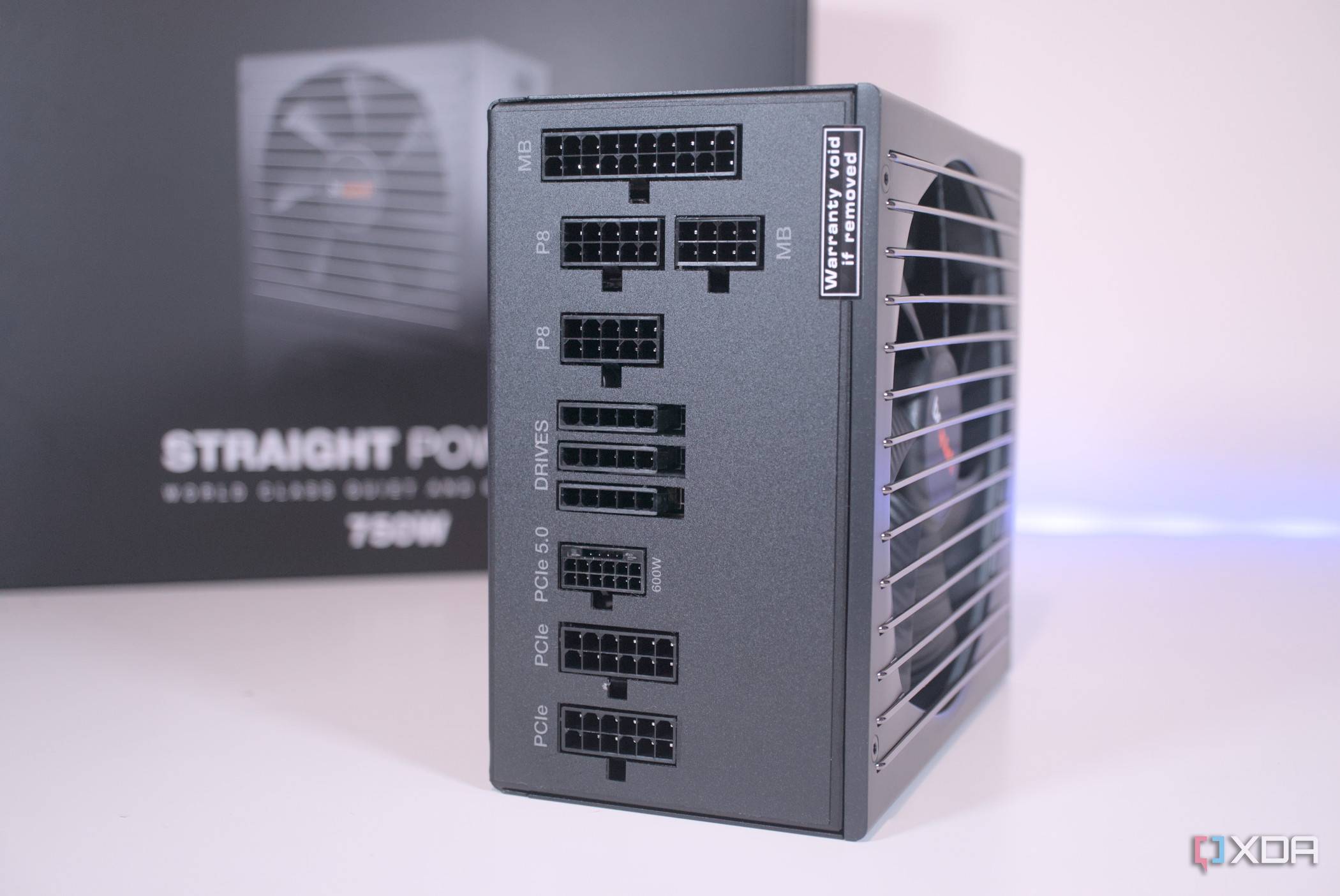 View of the be quiet! Straight Power 12 ports.