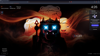 Screenshot of BRave browser's homepage displaying blocked ads and saved data