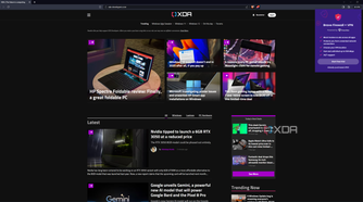Screenshot of Brave browser displaying the XDA homepage with the VPN flyout open