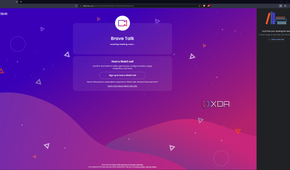 Screenshot of Brave Talk in Brave browser and a reading list sidebar on the right