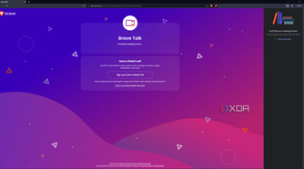 Screenshot of Brave Talk in Brave browser and a reading list sidebar on the right