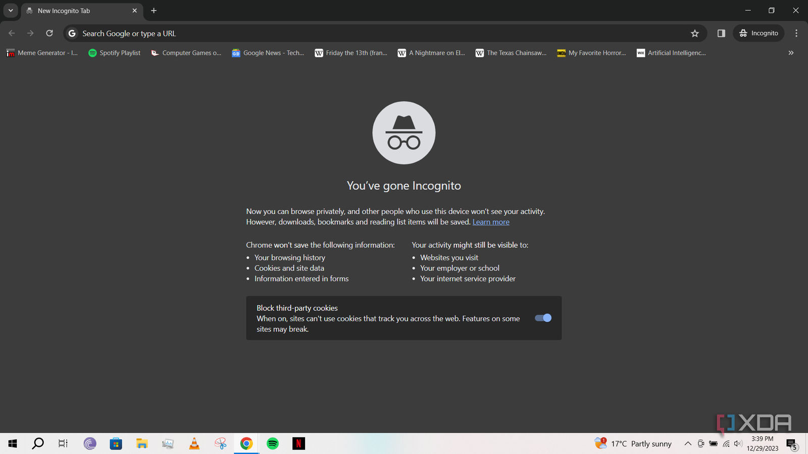 Google Chrome open in Incognito mode in Windows 10
