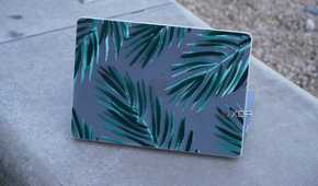 A MacBook with a Casetify Snap case opened.