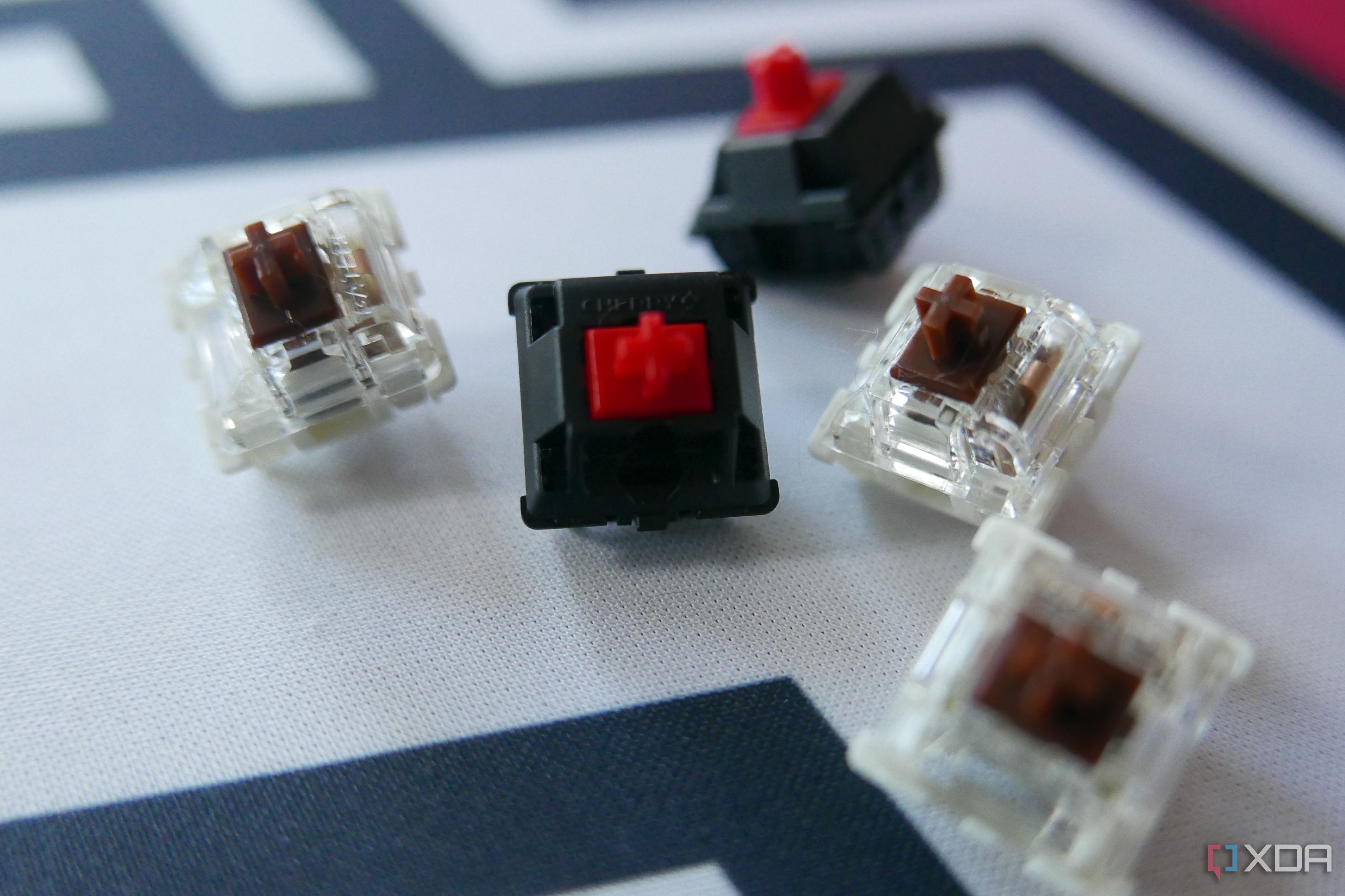 The Cherry MX2A brown and silent red switches