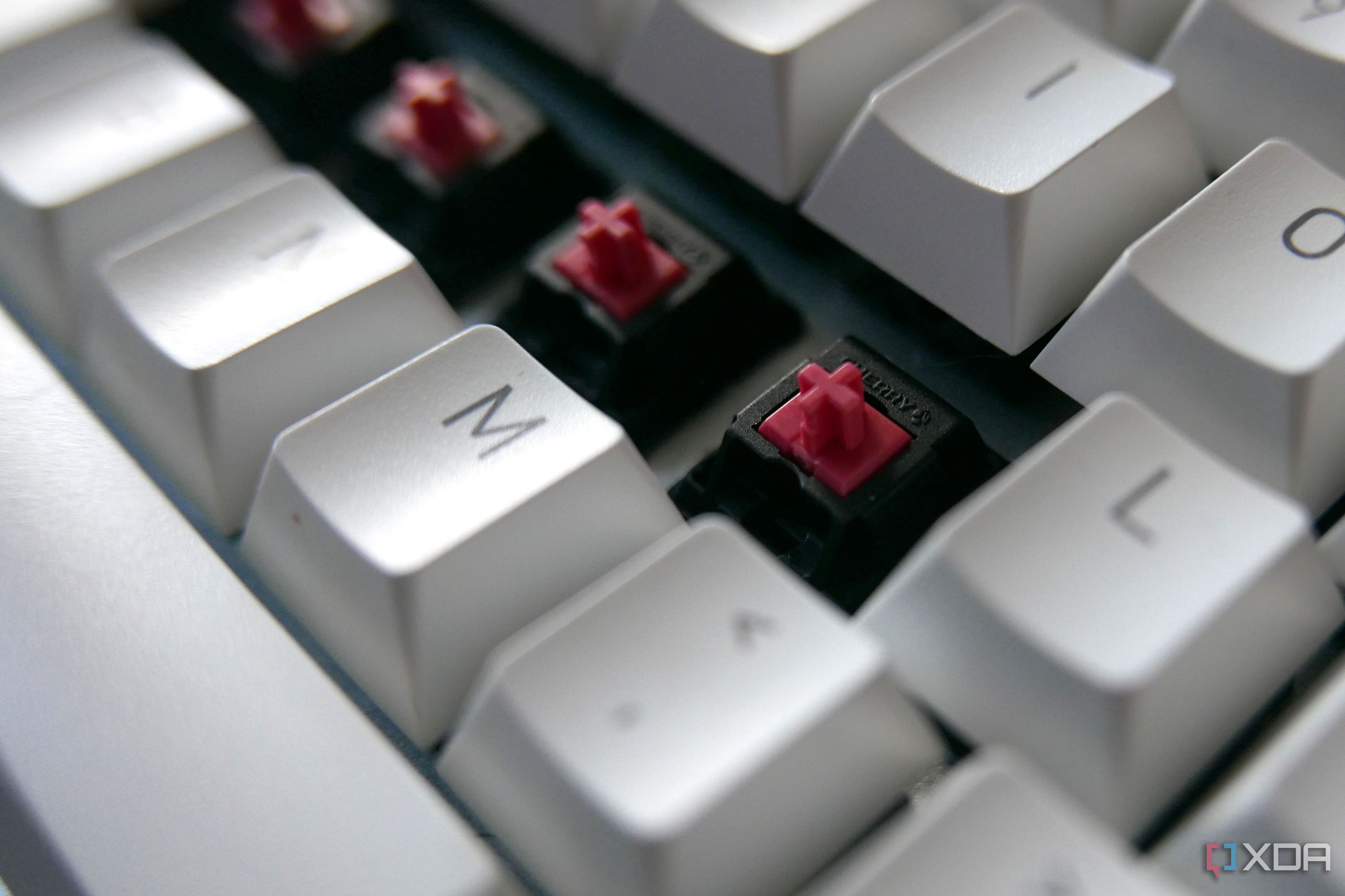 The Cherry KC 200 MX's Silent Red switches
