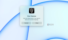 The button to clear clippings in CopyClip.