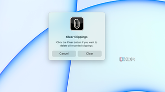 The button to clear clippings in CopyClip.