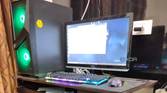 Black Desktop PC setup with monitor