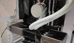 Close up of GeForce RTX 3080 FE inside a white gaming PC
