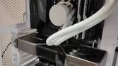Close up of GeForce RTX 3080 FE inside a white gaming PC