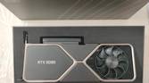 Close up of GeForce RTX 3080 FE with box