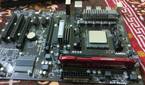 An image of a Gigabyte motherboard with AMD CPU and HyperX RAM.