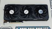 An image showing the Gigabyte GeForce RTX 4070 Ti Gaming OC GPU kept on a deskmat.