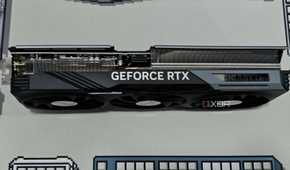 An image showing the side profile of the Gigabyte GeForce RTX 4070 Ti Gaming OC GPU.