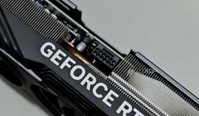 An image showing the 12VHPWR socket on the Gigabyte GeForce RTX 4070 Ti Gaming OC GPU.