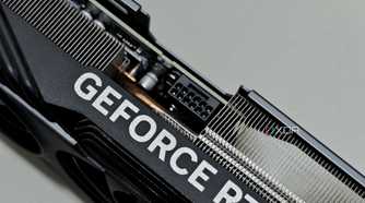 An image showing the 12VHPWR socket on the Gigabyte GeForce RTX 4070 Ti Gaming OC GPU.