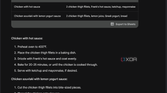 Google Bard provides two recipes for chicken with hot sauce and for chicken souvlaki