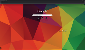 Screenshot of the default homepage in Google Chrome