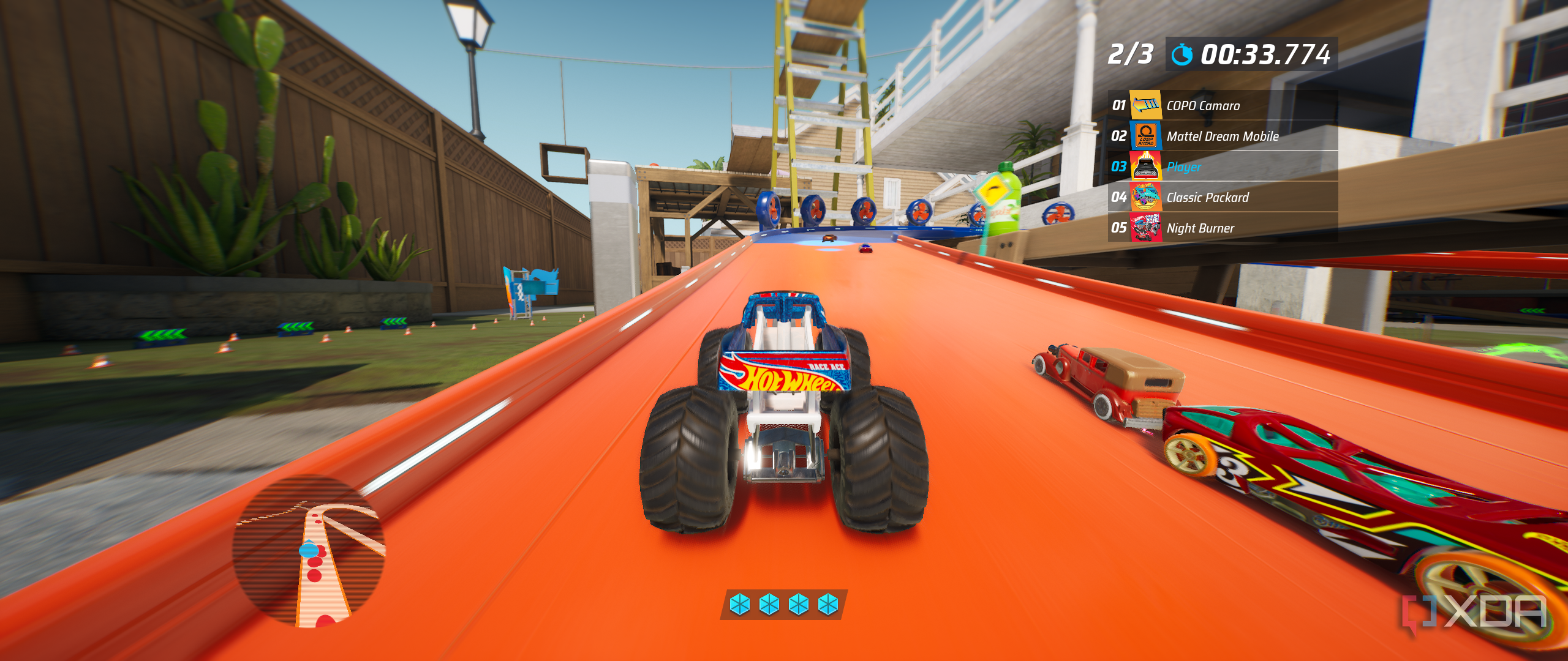 hot wheels unleashed 2 running in ultrawide with 3 cars in view