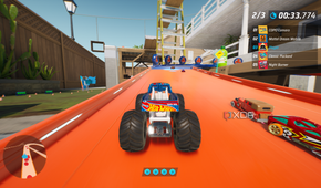 hot wheels unleashed 2 running in ultrawide with 3 cars in view