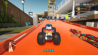 hot wheels unleashed 2 running in ultrawide with 3 cars in view