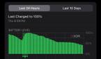 battery health and charging section in iPhone battery settings