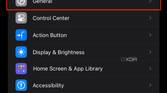 general section in iPhone settings