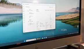 A photo of the task manager on the HP Envy Move showing the CPU
