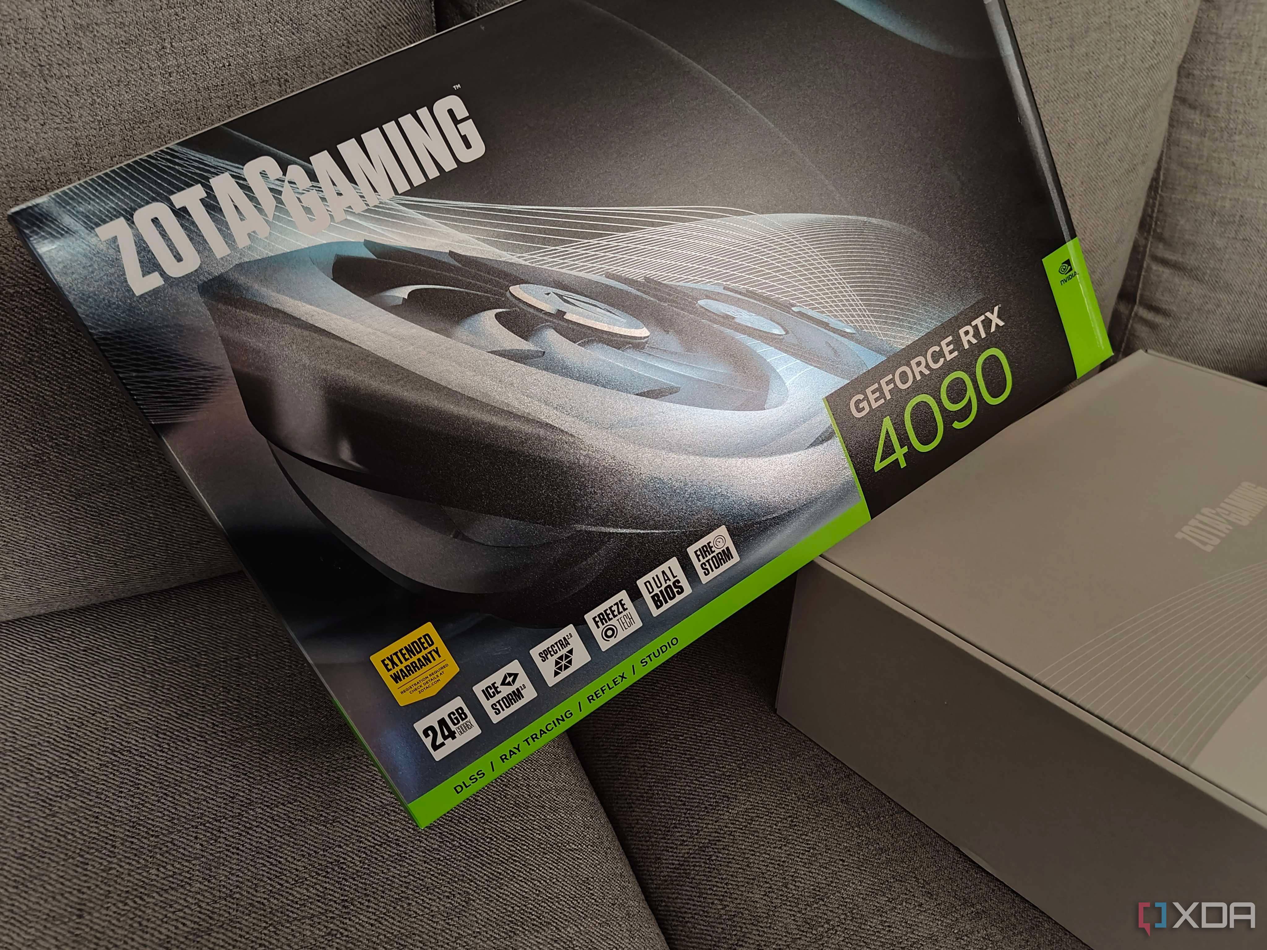 Zotac RTX 4090 GPU boxed up