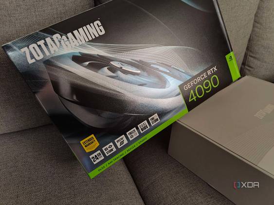 Zotac RTX 4090 GPU boxed up