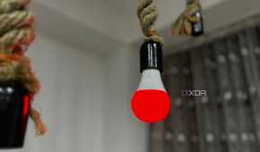 Nanoleaf Essentials A19 | E26 Smart Bulb set to the color red