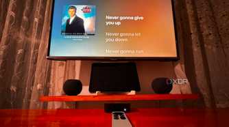 Apple TV playing music through HomePod mini stereo pair