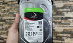 A person holding a Seagate IronWolf NAS HDD