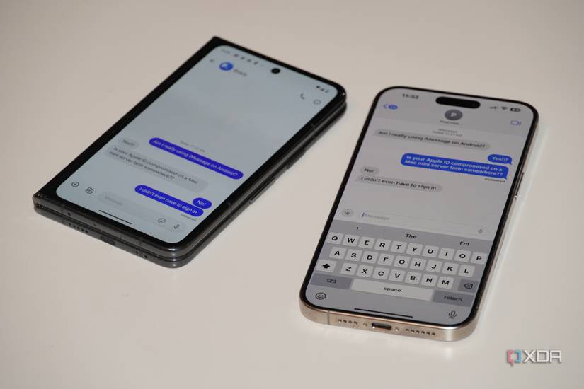 Texts on an Android phone sent via iMessage.