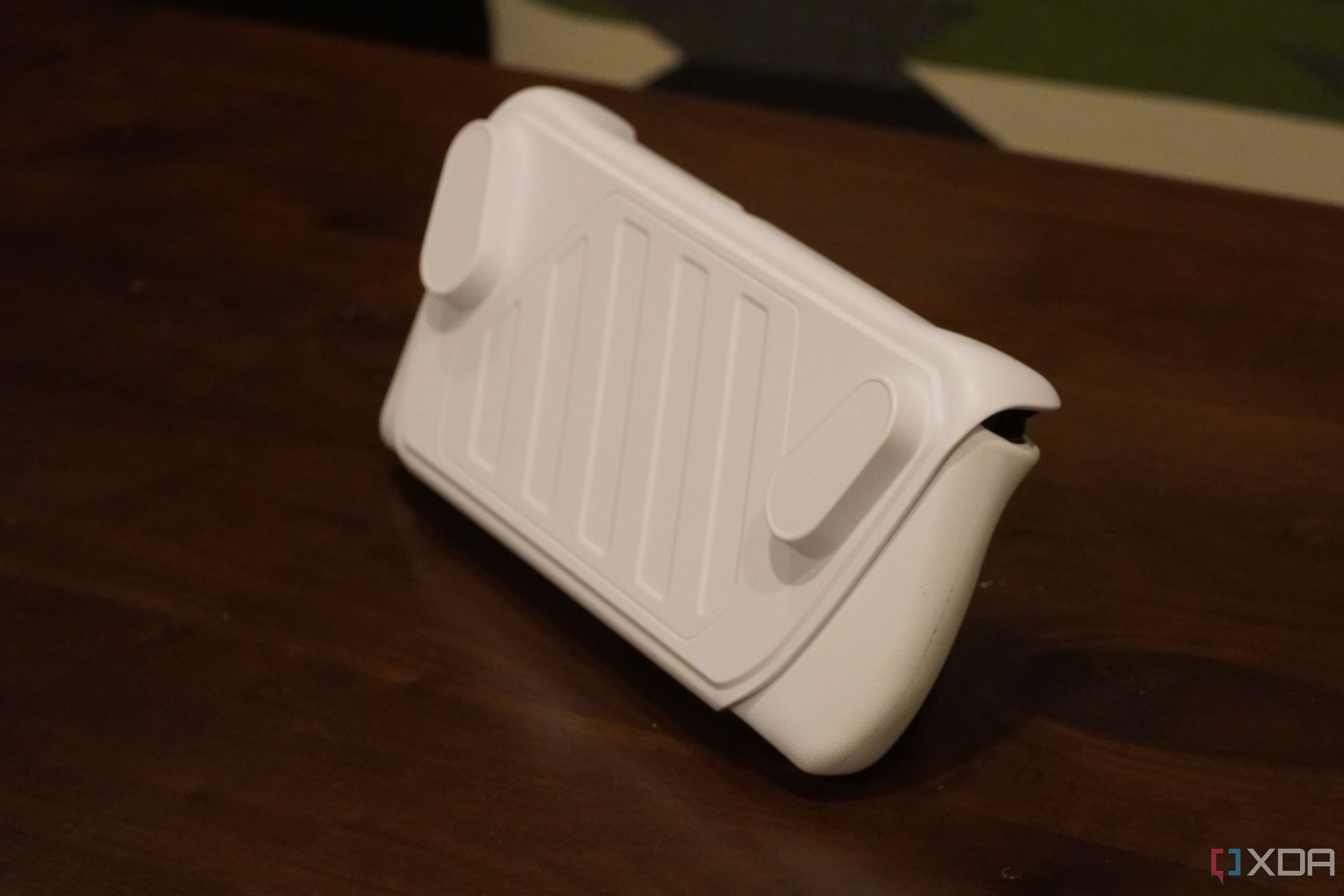 A side view of the Jsaux Modcase with the kickstand.